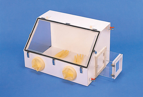101-05611 無菌ボックス(Mシリーズ)パスボックス付 アクリル製殺菌灯なし M-2 新光化成 印刷