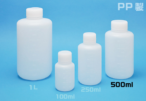 JK-ボトル細口 白 500mL(100本入)滅菌済
