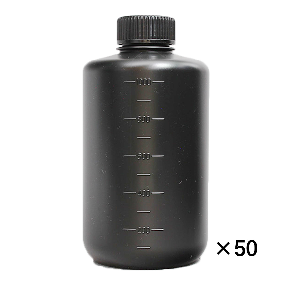 JK-ボトル細口 遮光(黒） 1L (50本入) | コクゴeネット