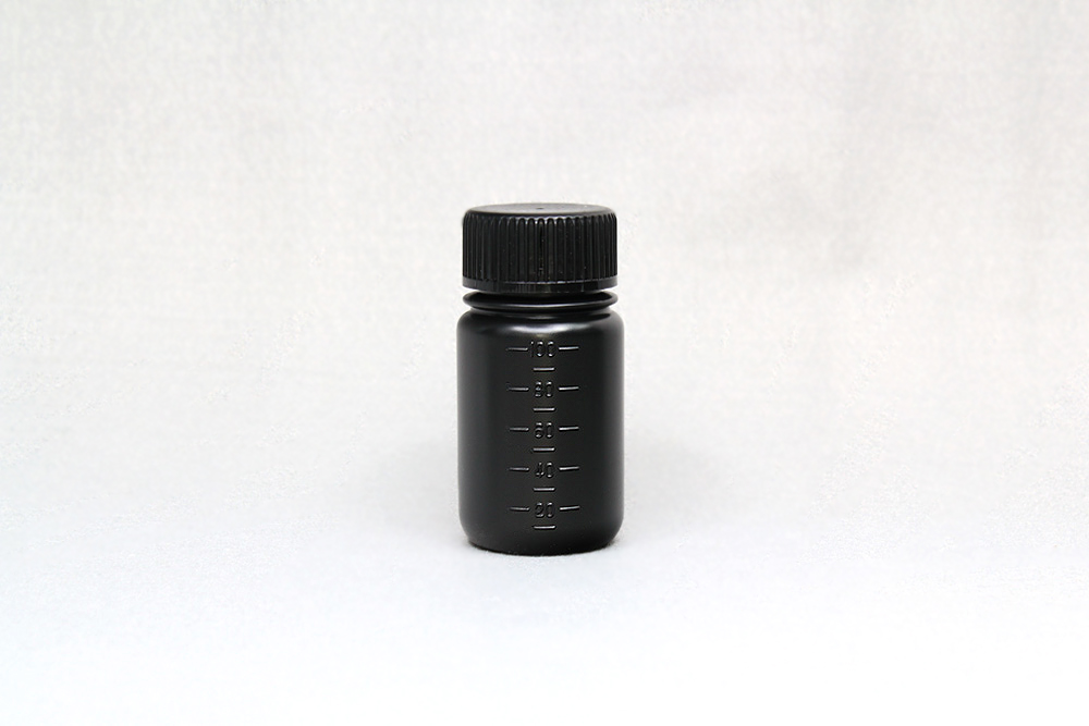 JK-ボトル広口 遮光(黒） 100mL （200本入)滅菌済