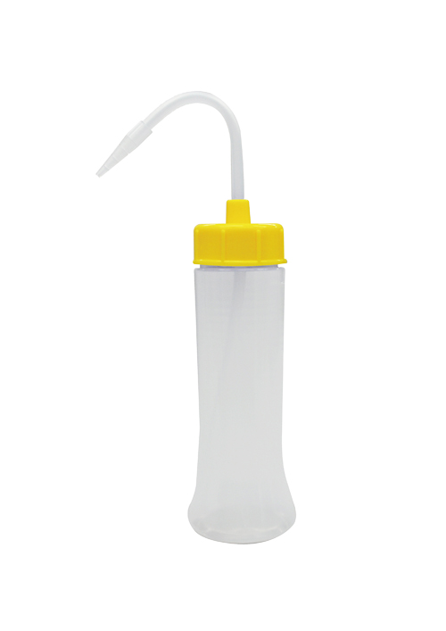 NT洗浄瓶 カラーキャップB-Ⅱ型スリム 200mL レモンイエロー #1