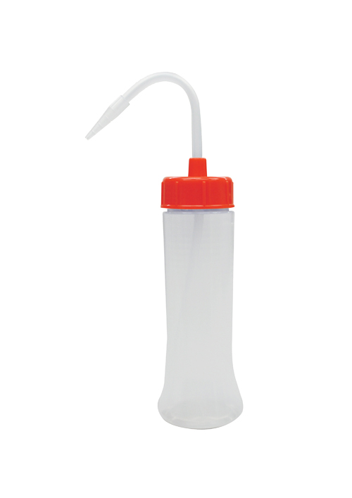 NT洗浄瓶 カラーキャップB-Ⅱ型スリム 200mL レッド #3