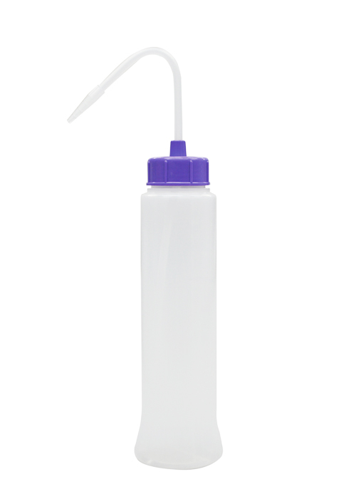 NT洗浄瓶 カラーキャップB-Ⅱ型スリム 400mL ライトバイオレット #9