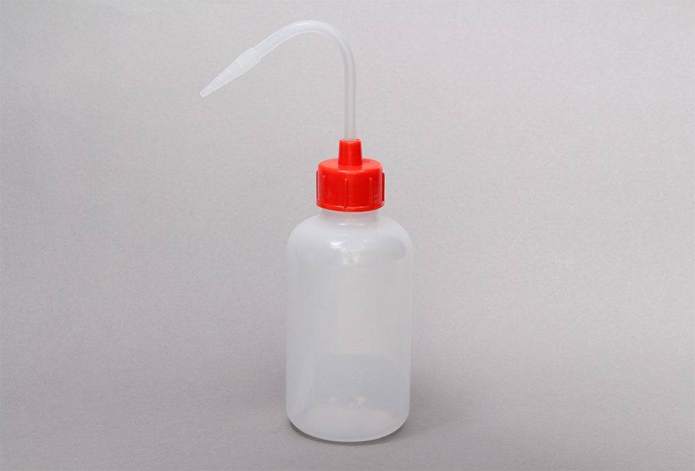 NT洗浄瓶 カラーキャップ 250mL レッド #3