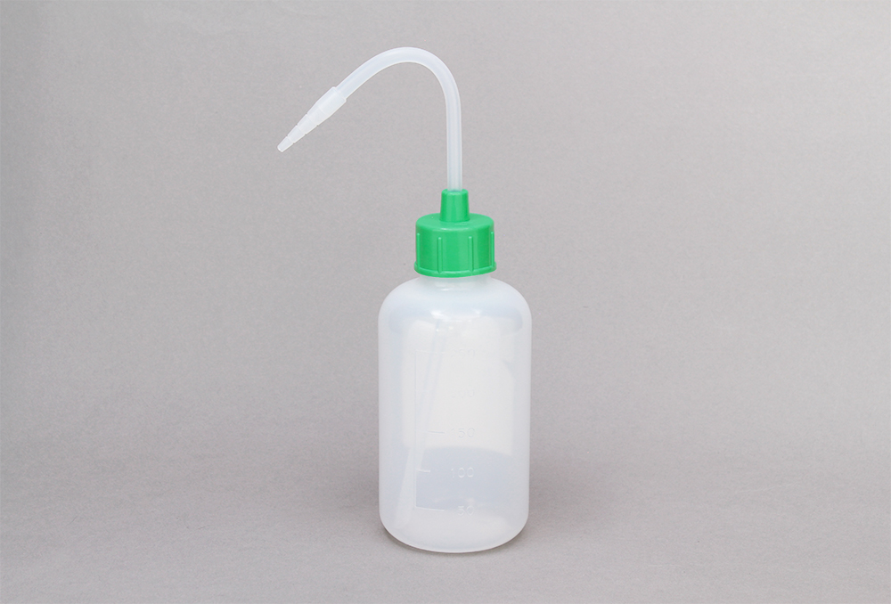 NT洗浄瓶 カラーキャップ 250mL ライトグリーン #5