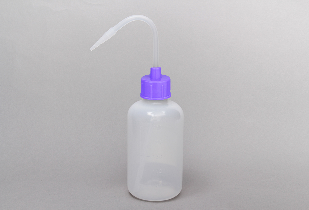 NT洗浄瓶 カラーキャップ 250mL ライトバイオレット #9