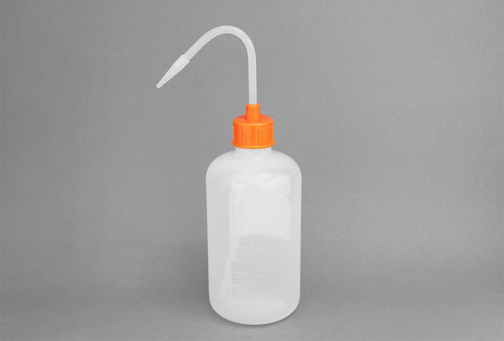 NT洗浄瓶 カラーキャップ 500mL オレンジイエロー #2