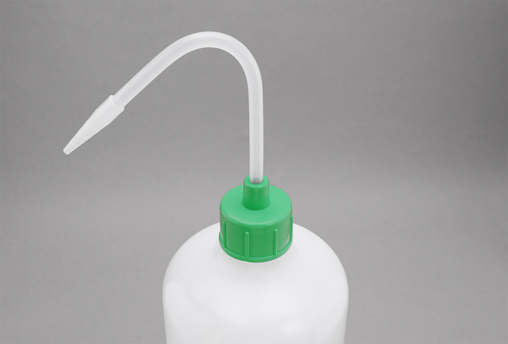 NT洗浄瓶 カラーキャップ 1000mL ライトグリーン #5