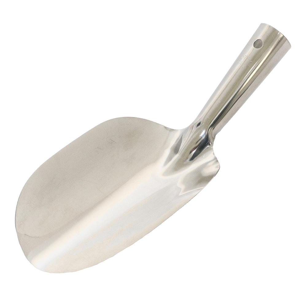 【レトロ　業務用ステンレススコップ 特大】 ステンレス 粉スコップ特大 幅110mm×全長290mm | コクゴeネット