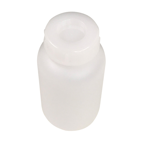 101-5840402　コクゴ　250ml 蓋付き中栓つきボトル　1本単位で PE広口瓶 白 250mL | コクゴeネット