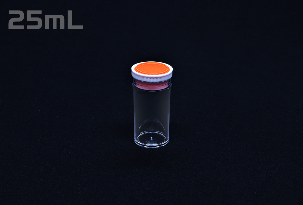 スチロール棒瓶 透明 25mL