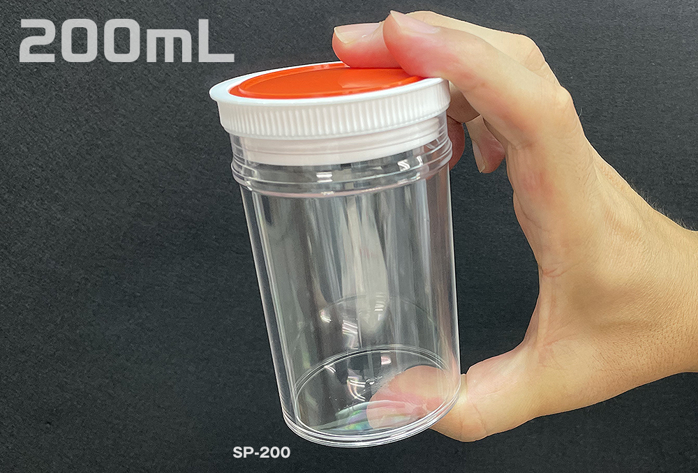 スチロール棒瓶 透明 200mL