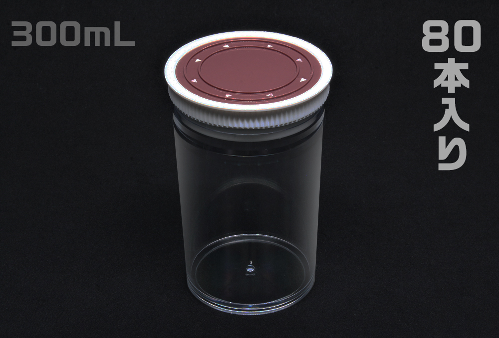スチロール棒瓶 透明 300mL （80本入）