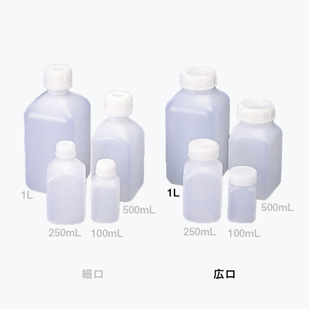 PE角型 広口瓶 1L (48本入) | コクゴeネット