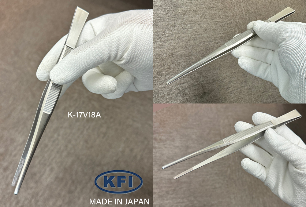 k-17ステンレスピンセット V18A 品番178111 全長180mm | コクゴeネット