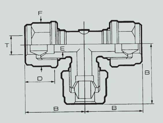 F-LOCK20チューブフィッティングUT 20-25UT-P