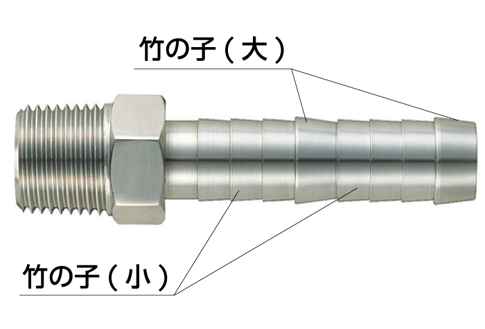 トヨフッソホース専用継手 FJN-12-R1/2(ホース内径12)