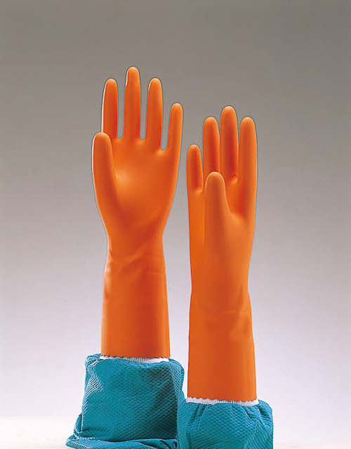 【受注停止】104-1790101 放射線防護用手袋 7.0 全長285MM X-3 三興化学工業 印刷