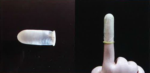 パール薄指サック 2-B 短小 (1000本入) 内径15mm伸ばし