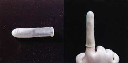 パール薄指サック 8-B 粉なし･小 (1000本入) 内径15mm伸ばし