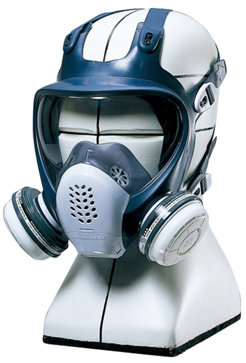 直結式小型防毒マスク GM185-1 低濃度用（ガス濃度0.1％以下