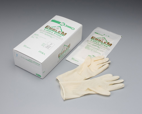 104-96701 エンブレム手術用手袋ラテックスフリー パウダーフリー サイズ:5.5(20双) 三興化学工業