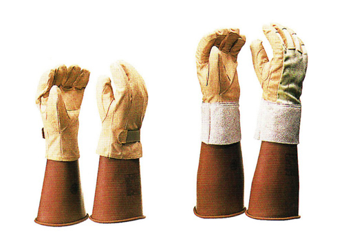 104-97301 保護革手袋 マジックテープ付 大 ヨツギ 印刷