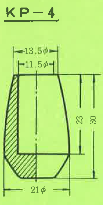 パイプ用ゴム脚 KP-4 21.0φ×11.5φ×30.0Hmm (10ヶ入)