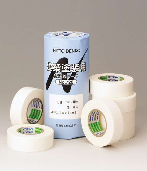 108-10101 マスキング用テープ 18MM 18M No.720(70巻) 日東電工(Nitto)