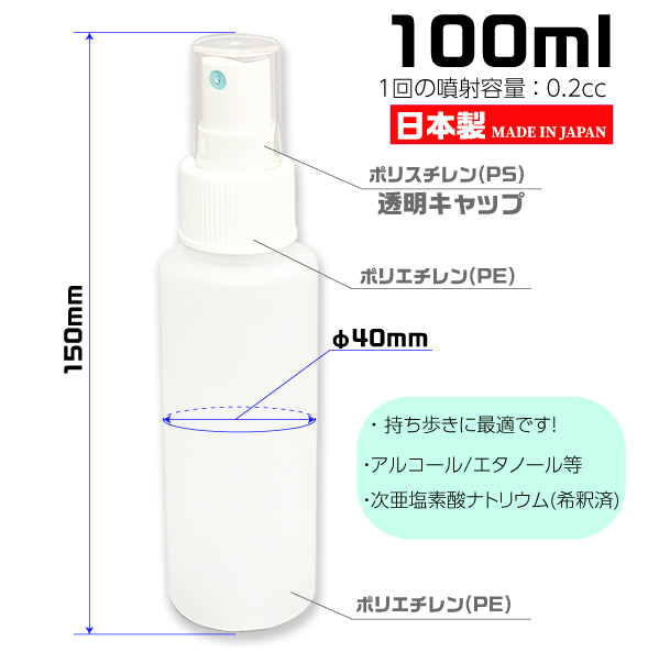 消毒用ボトルスプレー| コクゴeネット