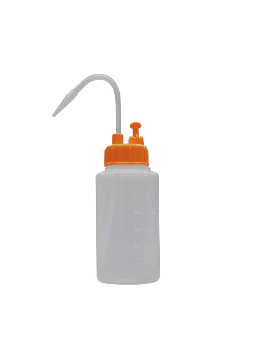 NT洗浄瓶 カラーキャップB型  250mL オレンジイエロー #2