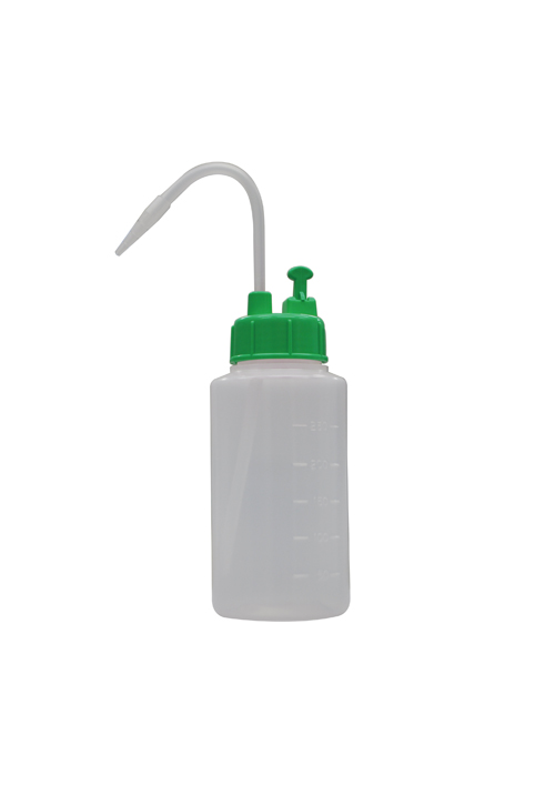 NT洗浄瓶 カラーキャップB型  250mL ライトグリーン #5
