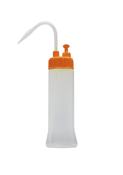 NT洗浄瓶 カラーキャップB型スリム 200mL オレンジイエロー #2