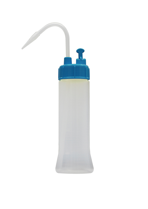 NT洗浄瓶 カラーキャップB型スリム 200mL ライトブルー #7
