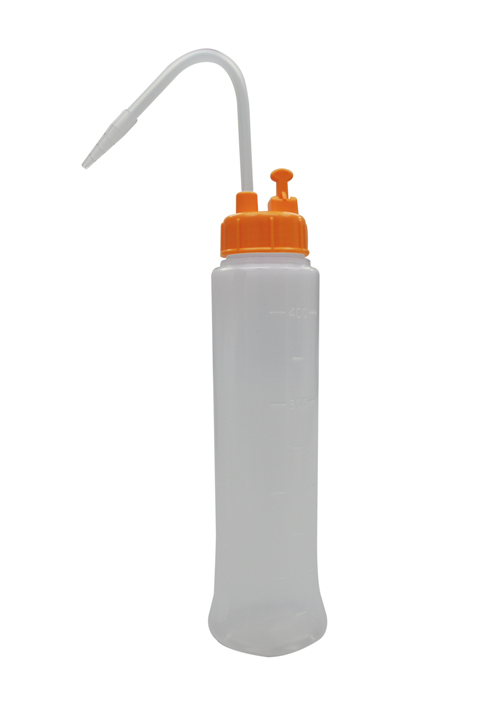 NT洗浄瓶 カラーキャップB型スリム 400mL オレンジイエロー #2