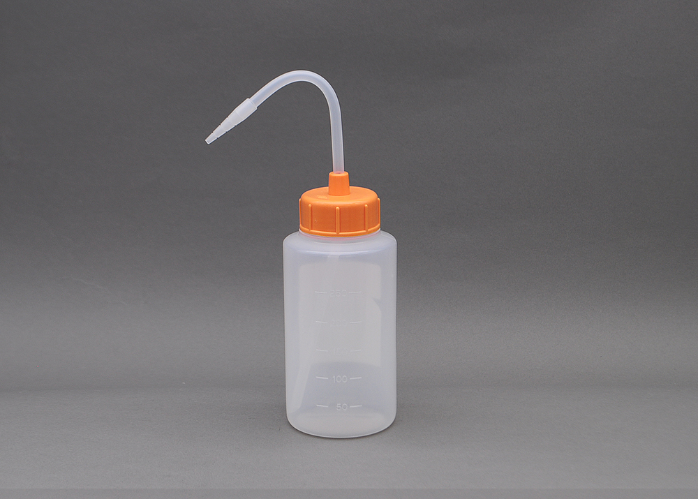 NT洗浄瓶 カラーキャップB-Ⅱ型 250mL オレンジイエロー #2