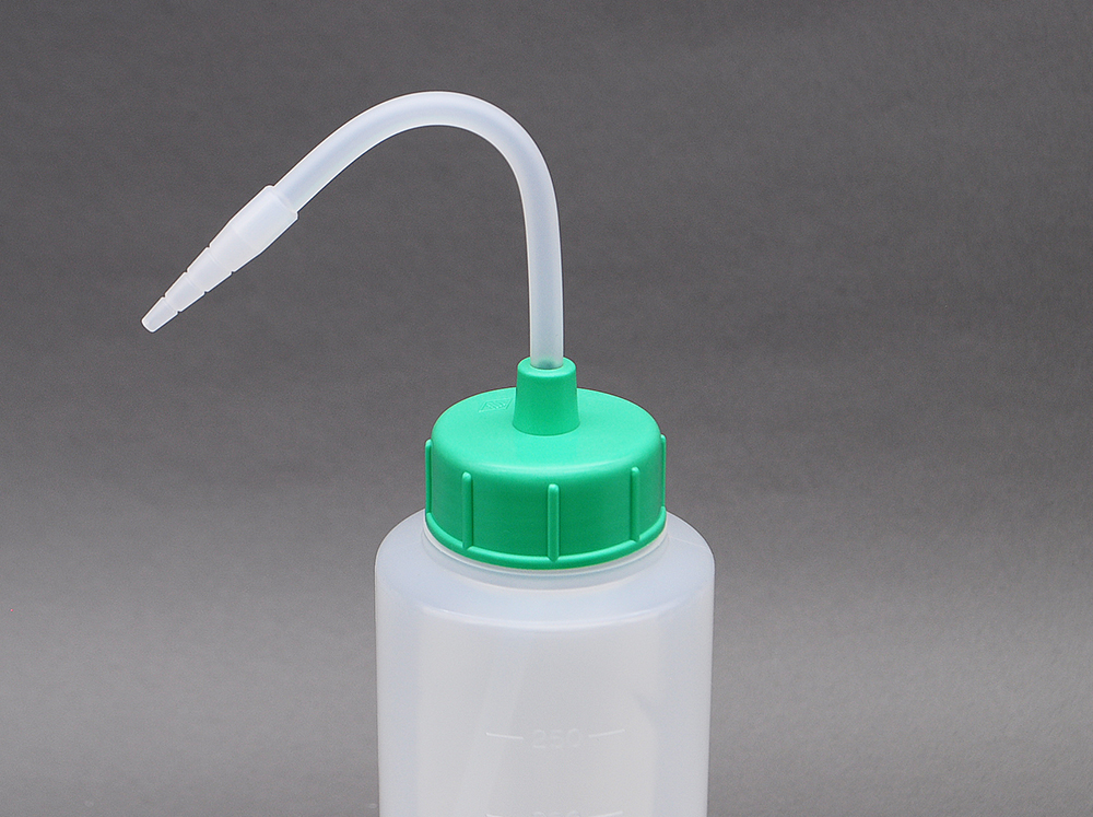 NT洗浄瓶 カラーキャップB-Ⅱ型 250mL ライトグリーン #5