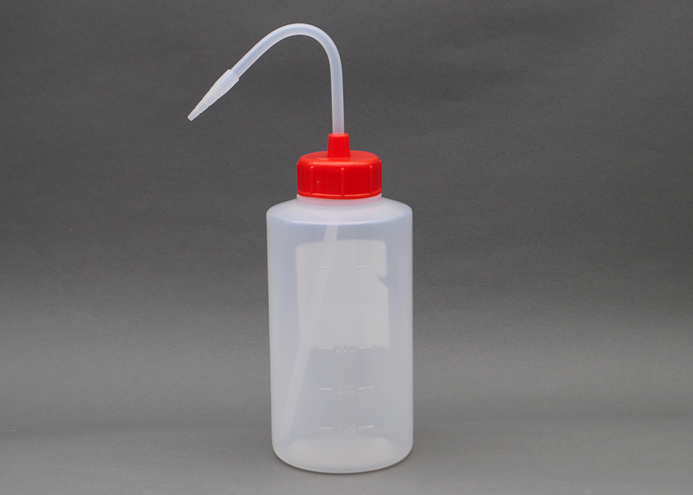 NT洗浄瓶 カラーキャップB-Ⅱ型 500mL レッド #3
