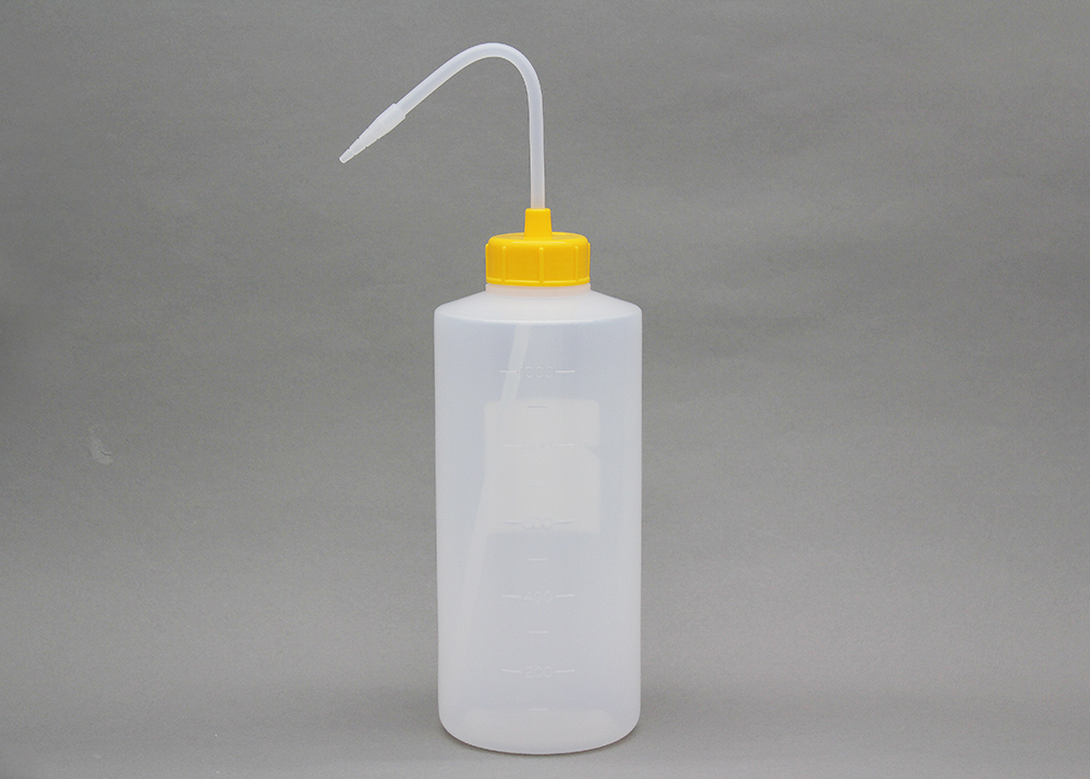 NT洗浄瓶 カラーキャップB-Ⅱ型 1000mL レモンイエロー #1