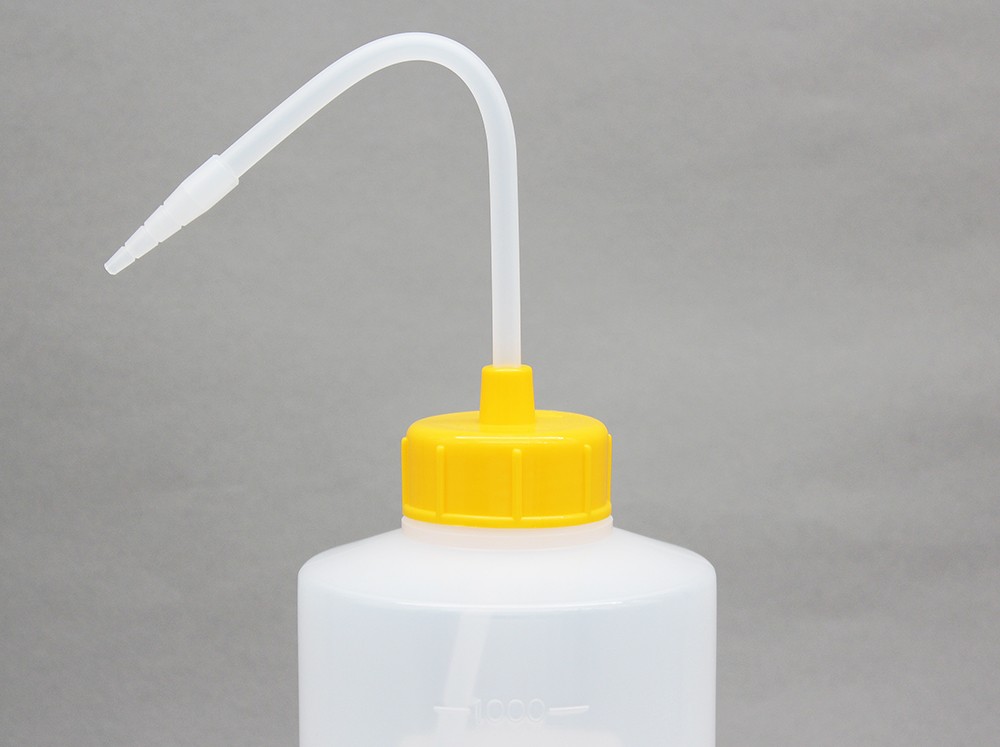 NT洗浄瓶 カラーキャップB-Ⅱ型 1000mL レモンイエロー #1