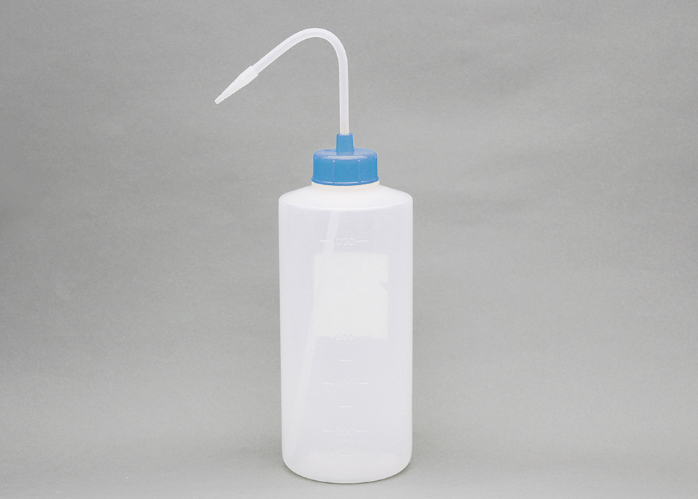 NT洗浄瓶 カラーキャップB-Ⅱ型 1000mL ライトブルー #7