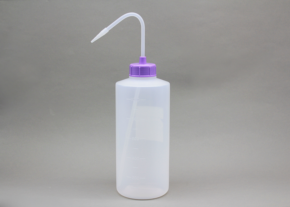 NT洗浄瓶 カラーキャップB-Ⅱ型 1000mL ライトバイオレット #9