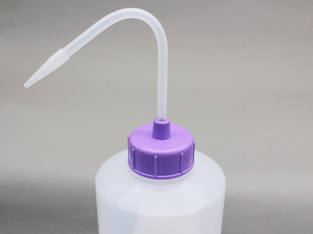 NT洗浄瓶 カラーキャップB-Ⅱ型 1000mL ライトバイオレット #9