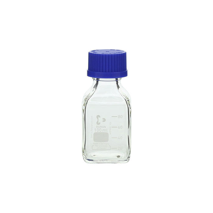ねじ口瓶(デュラン) 青キャップ付 100mL (10本入) | コクゴeネット