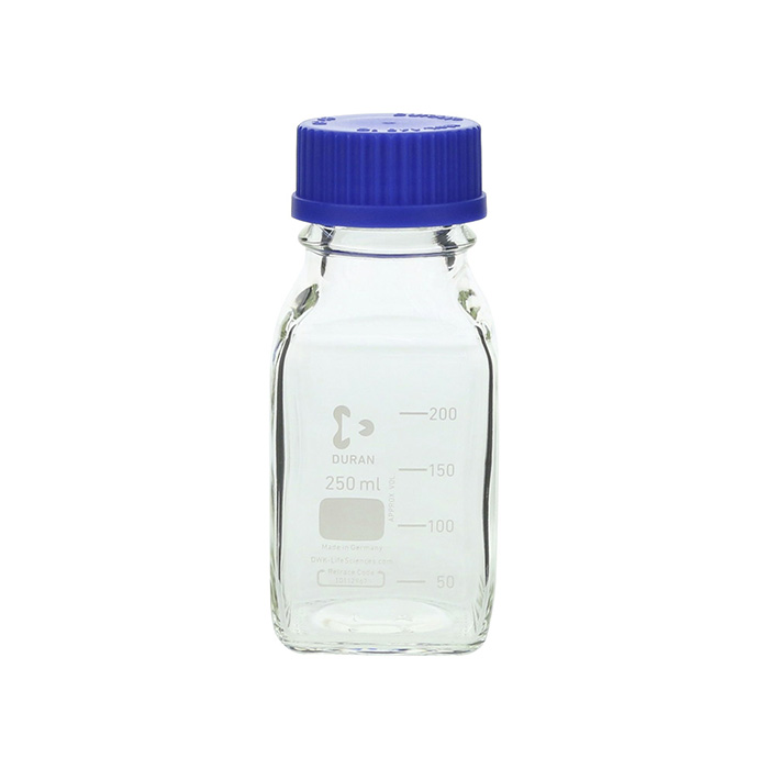 ねじ口瓶(デュラン) 青キャップ付 100mL (10本入) | コクゴeネット
