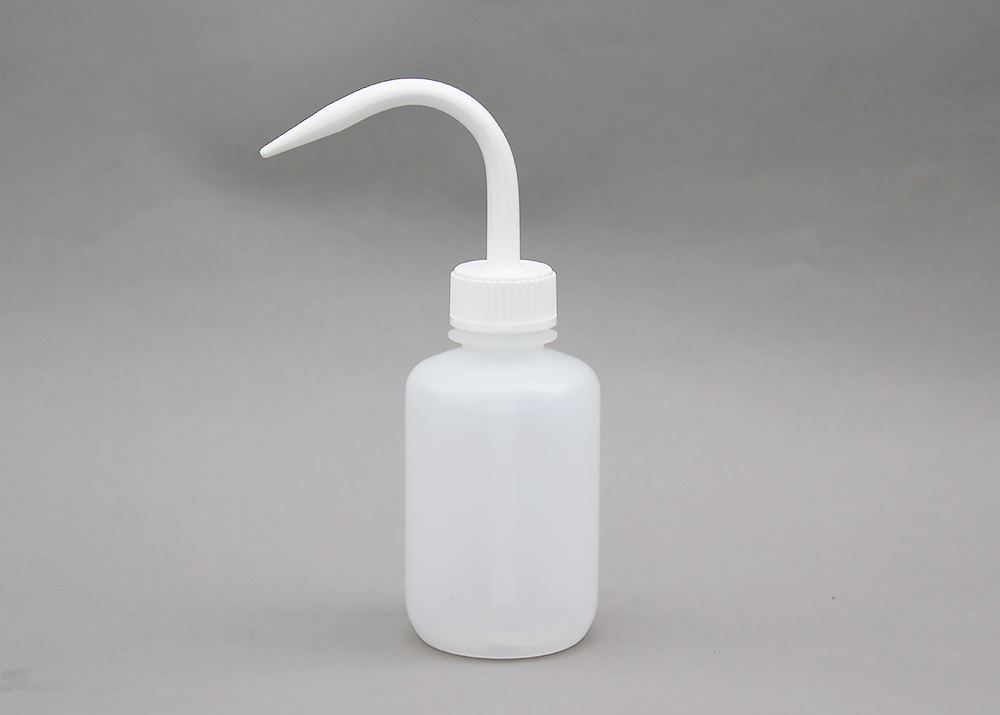 細口洗浄瓶（LDPE） 蓋（PP） 125ml 白