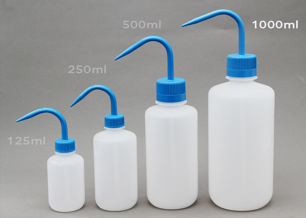 細口洗浄瓶（LDPE） 蓋（PP） 1000ml 青 560080-B