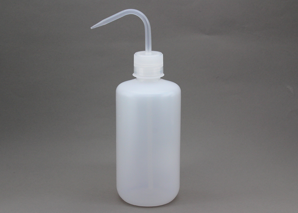 細口洗浄瓶（LDPE） 蓋（PP） 1000ml 無着色