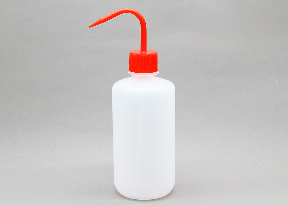 細口洗浄瓶（LDPE） 蓋（PP） 1000ml 赤