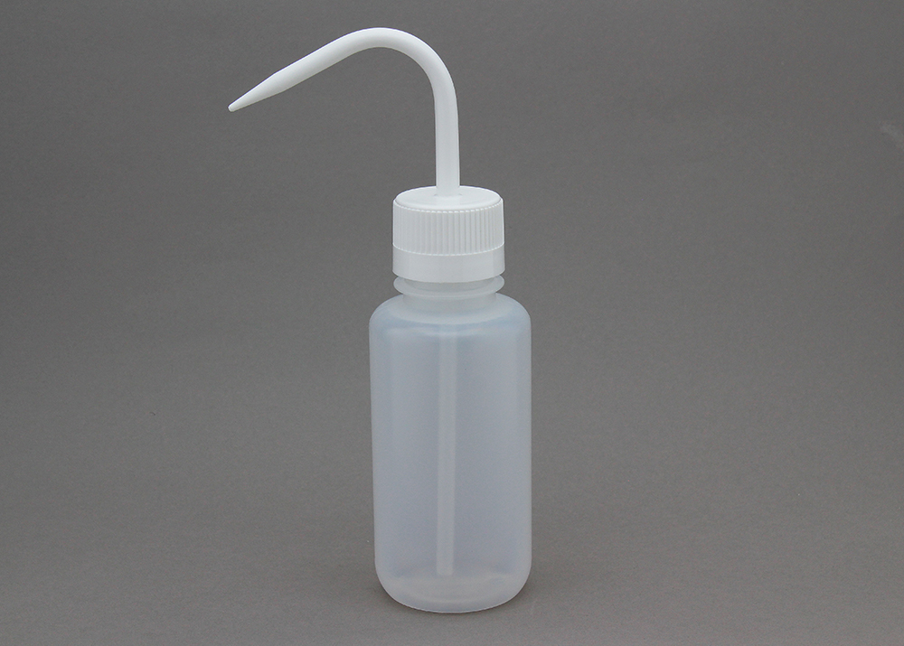 広口洗浄瓶（LDPE） 蓋（PP） 250ml 白
